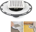 6-Inch Square Shower Drain with Bonding Flange - Durable Stainless Steel Shower Drain Flange Kit for Quick Drainage, Easy Installation, Ideal for Bathroom & Wet Area Renovations