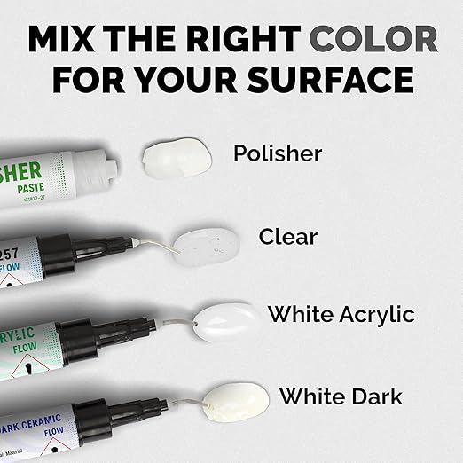 Granite, Marble & Porcelain Repair Kit (Clear, Black & Acrylic) - Ideal as Quartz Countertop Repair Kit I Works Great for Countertops, Tiles, Sinks and Other Surfaces