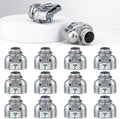 Tandefio 12 Pcs 3/8 Inch Flexible Conduit Metal Duplex Connector 90 Degree Flex Duplex Box Connector Zinc Die Cast Clamp Electrical Conduit Fittings for Protecting Cables