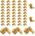 (50-Pack) PEX Fittings, Pex 1/2" x 3/4" Male Threaded NPT Elbow Adapter, Brass Crimp Fittings, for PEX Tubing Pipe Plumbing, ASTM F1807(PEX1807103-50Pack)