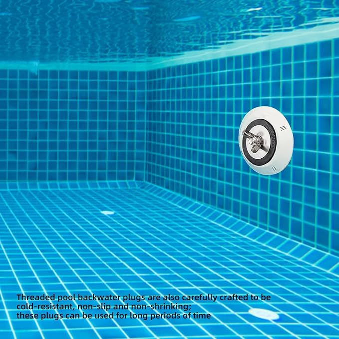 3 Sizes Pool Backwater Plug, Pool Skimmer Plug, Pool Antifreeze Plug, Pool Plug with Stainless Steel Screws for Swimming Pool Inground Pool Above Ground Pool (1", 1.5", 2") Set of 3 (1", 1.5", 2" | 3)