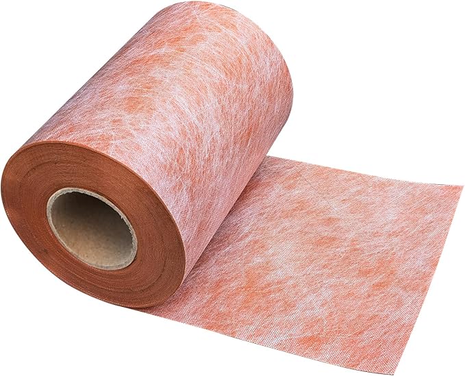 Waterproof Membrane 9.8 Inch X 98.5 Ft / 83.6 Square Feet Waterproofing Shower Membrane 23.6mil Thickness Waterproof for Sauna Bathroom Walls Tile Underlayment Polyethylene Fabric Roll