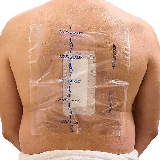 TIDI AquaGuard Sheet – 12” x 14” – Shower Protection Sheet – Self-Adhesive Moisture Barrier – Made Without Latex – Wound Cover for Showering – 98 Sheets per Case – Home Medical Supplies (50012-CSE)