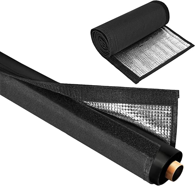 Pipe Insulation Foam Tube AC Line Insulation Warp 72 x 10.2 Inch 3-Layer 600D Oxford HVAC Line Set Cover Outdoor