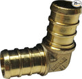 XFITTING 1/2 in Pex Elbow, Brass Crimp Fittings Elbow, 25 Pieces
