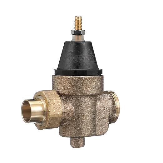 Watts 3/4-Inch Lead-Free Water Pressure Reducing Valve, Solder Union x FPT, Adjust 25-75 PSI, Max Work 400 PSI