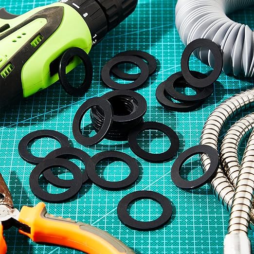 30 Pack Inner Diameter 1 Inches Outer Diameter 1.5 Inches Oversize Rubber Union Washer Flat Plumbing Slip Joint Washer