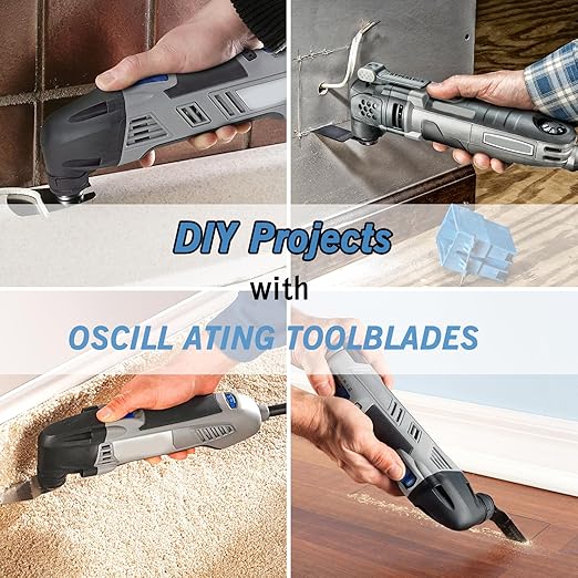 20 Pcs Oscillating Saw Blades Universal Wood Plastics Metal Titanium Multitool Blades Kits Fit Dewalt Rockwell Milwaukee Makita Bosch