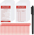 25 Pcs Safety Tags Status Alert Aerial & Scissor Lift Daily Inspection Record Double Sided Inspection Tag for Equipment Status