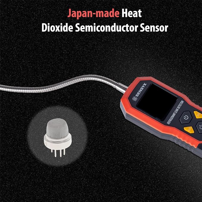 Rechargeable HVAC Refrigerant Leak Detector, Halogen Freon Sniffer, Air Conditioning Detection, Automotive Gas Finder (SFD200 Refrigerant Detector)