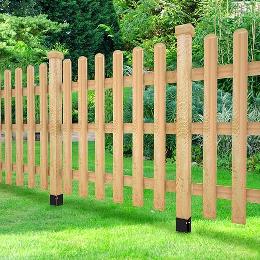 Fence Post Anchor 36 inch Ground Spike Heavy Duty Black Powder Coated Fence Stakes Post Base for Mailbox, 36 x 4 x 4 Inches Outer Diameter (Inner Diameter 3.6 x3.6 Inches), Pack of 4