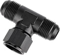 EVIL ENERGY 12AN Male Tee Fitting Adaptor with AN12 Female Swivel on Side Black