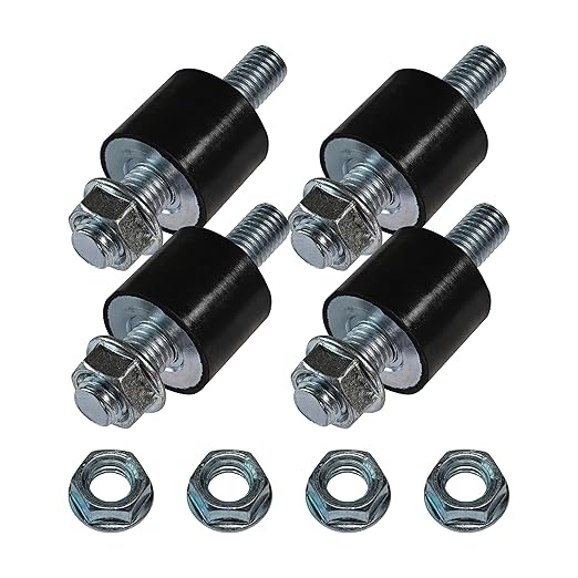 M12 40x30mm Rubber Studs Shock Isolator Mounts Anti-Vibration Replacement for Split Heat/Water Pumps, Air Compressors, Harvester, Garage Motor, Generator, Gasoline Engines, Diesel Engine, DIY (4 Pack)