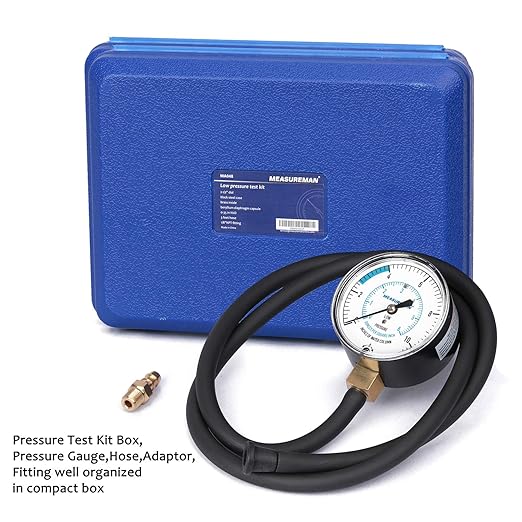 MEASUREMAN Natural Gas or LP Gas Manifold Pressure Test Kit, 0-10 "W.C., 1/4" NPT, 40" Length Hose