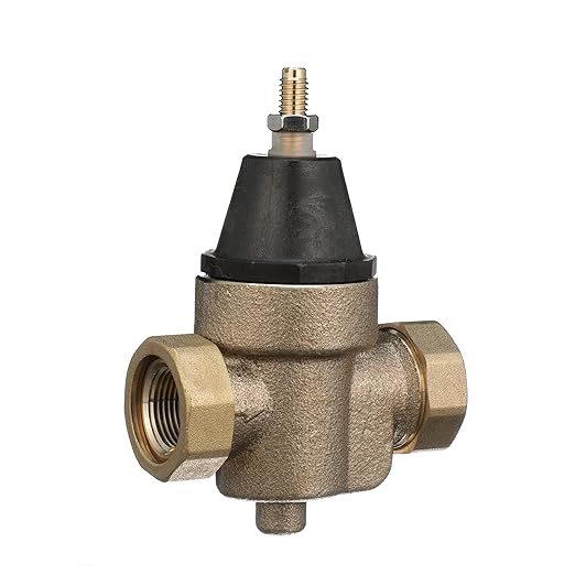 Watts LFN45B Series 3/4" Lead-Free Cast Copper Silicon Alloy Water Pressure Reducing Valve, Double Union PEX End Connections, Elastomer Disc, Adjustable Pressure 25 to 75 psi, Maximum 400 psi