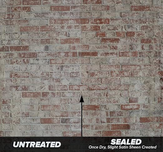 Brick Sealer Satin Sheen - Water Based, Reduces Dust, Easy Clean - 1 Gallon