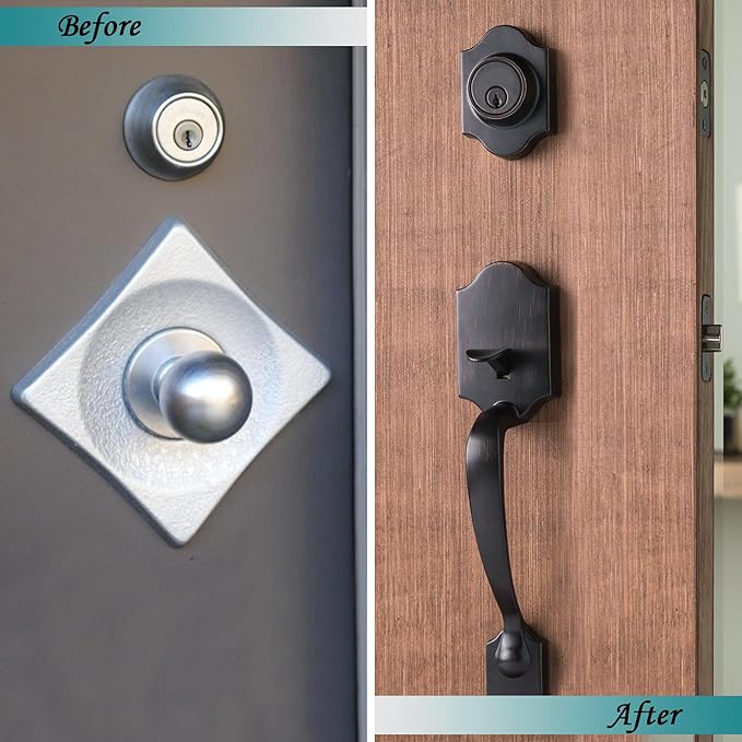 5-Inch Backset Entry Door Latch Fit Standard Knobset, 90° Square Interface with Square Corner Faceplate, Requires a 2-1/8" Cross Bore & 1" Edge Bore, Non-Handed, Polished Brass