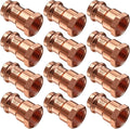 Copper Press Fittings,12PCS 1/2" Press x 1/2” Female NPT Copper Press Female Adapter,1/2” Female NPTxPress LF Coppers Press Adapter Pressure Coppers Fitting Female x Press Connection for Plumbing
