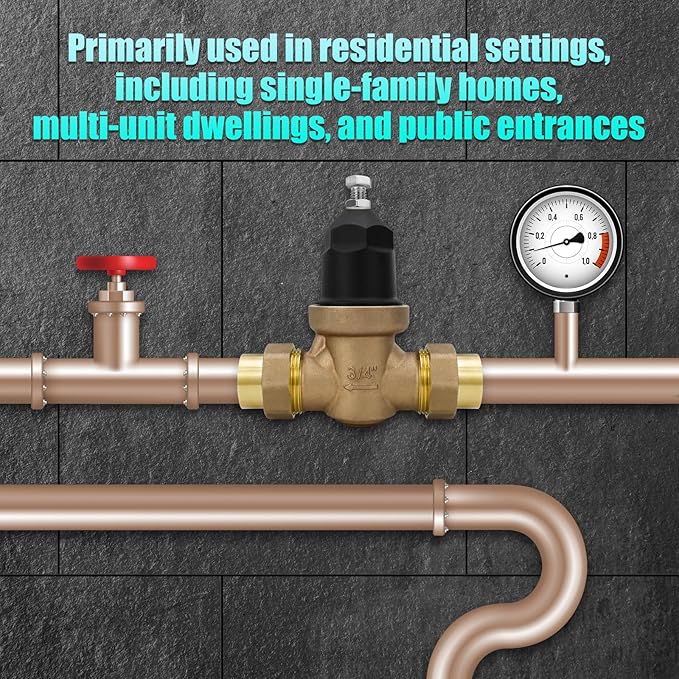 3/4" NR3XL Pressure Reducing Valve With Double Union FNPT Connection,Water Savings And Energy Savings,Primarily Used In Residential Settings And Public Entrances