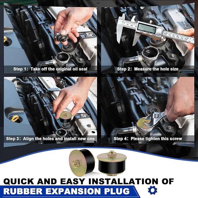 20PCS Expansion Freeze Rubber Plugs Kit,10 Sizes Automotive Engine Rubber Expandable Freeze Plugs Fit Hole 3/4" 7/8" 1" 1-1/8" 1-1/4" 1-3/8" 1-1/2" 1-5/8" 1-3/4" 1-7/8"