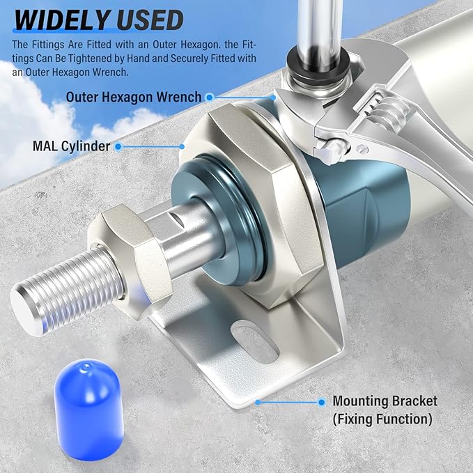 TAILONZ PNEUMATIC Male Straight 1/2 Inch Tube OD x 1/2 Inch NPT Thread Push to Connect Fittings PC-1/2-N4 (Pack of 10)