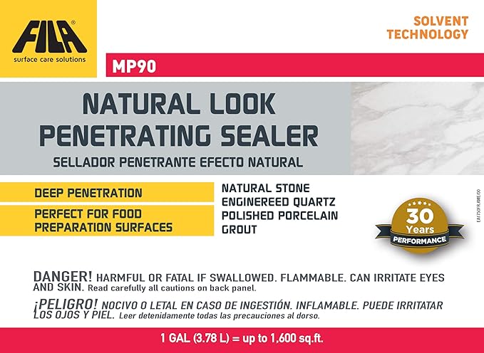 FILA Surface Care Solutions MP90 1GAL Natural Look Penetrating Sealer - Solvent Technology 1 GAL