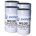 POLYGUARD WindowSeal Window and Door Flashing Tape, 12 in x 100 ft Roll, 20 mil Thick, Self-Sealing & Self-Adhering Waterproof Barrier, Pack of 4