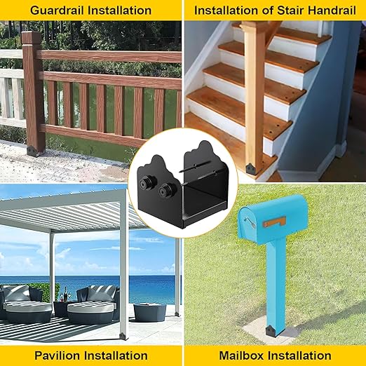 6x6 Post Base, 2Pcs Stainless Steel Adjustable Post Anchor Bracket (Internal 5.5 x 5.5), Adjustable Post Base for Pavilion Deck Porch Handrail Railing Support Decorative Anchor Plate