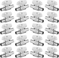 20-PCs HeSun Pex Barb Crimp Straight Stop Valve, 1/2" PEX x 1/2" PEX Straight Stop, 1/4 Turn Shut Off Valve for Bathroom, ASTM F1807(VALVE105-20)