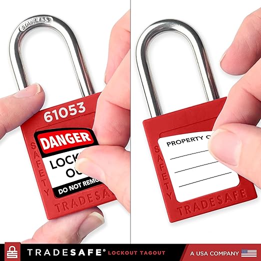 TRADESAFE Lockout Tagout Station with 20 Keyed Different Loto Locks, 6 Lockout Hasps, 60 Lock Out Tags, Lock Out Tag Out Kit Station, Lock Out Kit Cabinet 22-1/2 x 18 x 3 inches