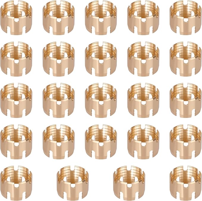 24PCS 1/2" Air Brake Hose End Fitting, 1/2" Brass DOT Sleeve Tube for Hose End Connector for Air Hose Braking System