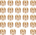 24PCS 1/2" Air Brake Hose End Fitting, 1/2" Brass DOT Sleeve Tube for Hose End Connector for Air Hose Braking System