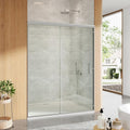 Bypass Sliding Shower Door - Double 6mm Tempered Glass with Easy-Clean Finish, Space Saving Aluminum Alloy Frame, 44 to 48 Inch Adjustable Width x 72 Inch Height, Brushed Nickel Enclosure