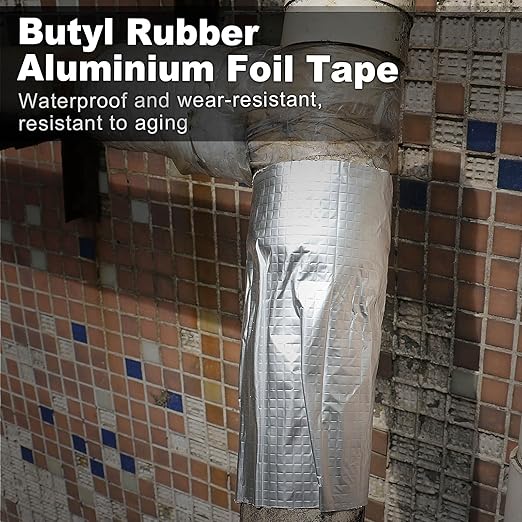 BOMEI PACK Butyl Tape, Waterproof 8" W X 33'L, Multi-Use Leak Repair for Boat and Pipe Sealing, HVAC Ducts, Roof Crack, RV, Awning, Window Sealing, Upgraded Leak Proof Butyl, 1Pack