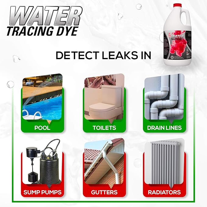 Green Gobbler Red Water Tracing & Leak Detection Flourescent Dye - 1 Gallon