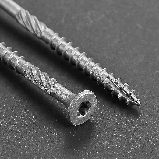 #10 * 3-1/2" 304 Stainless Steel Deck Screws, (130pcs) 2 lbs.Exterior Wood Screws, Rust Resistant epoxy Coated, Bronze, T25 Star Bit