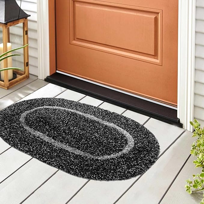 2 Pcs 36" Double Bubble Kerf Door Sweep 1-3/4" Wide Vinyl Weatherstrip Seal for Exterior Doors, Energy Efficient Draft Stopper, Easy Slide in Installation, Blocks Dust/insects/noise (White)
