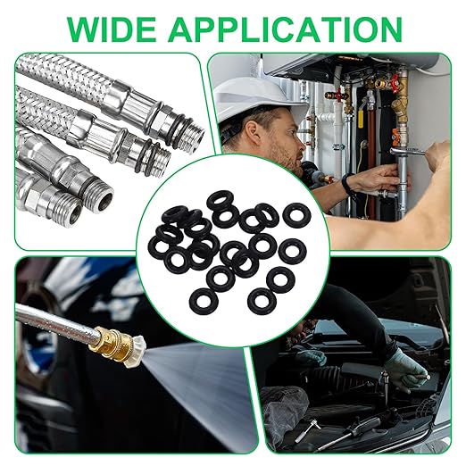 PATIKIL Silicone O-Rings, 50 Pcs 9mm OD 2.8mm ID 3.1mm Thick Sealing Washer Gasket Rings for Car Auto Vehicle Plumbing Repair Air Gas Sealing Connections, Black