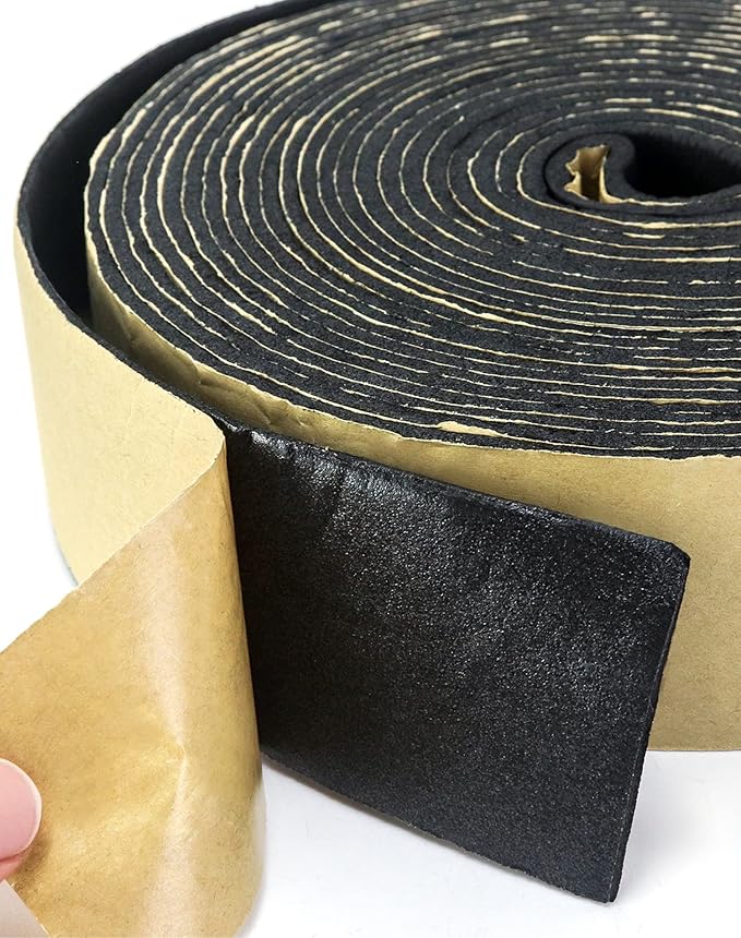 QWORK Pipe Wrap Insulation, 2 Pack Waterproof Foam Insulation Tape Adhesive for Hot or Cold Pipes, 33 Ft Long x 2 Inch Wide x 1/8 Inch Thick