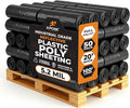 Xpose Safety Black Plastic Sheeting (Bulk Full Pallet 50 Pack) – 20' x 100' Rolls – Heavy Duty 5.2 Mil Poly Sheet – Waterproof, Dustproof, Vapor Barrier – for Construction, Painting, Industrial Use