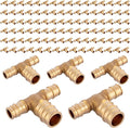 (100-Pack) Seelink 1/2" x 1/2" x 3/4" PEX-A Tee Expansion Fittings, for PEX Tubing Pipe Hose Fittings, ASTM F1960(PEX1960048-100Pack)