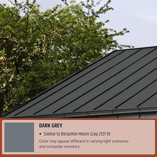 Liquid Rubber Color Waterproof Sealant - Elastomeric Roofing Coating for Flat or Slope Roofs & Foundations - DIY Paint & Leak Repair Membrane Compatible with Metal & Concrete - Dark Gray, 1 Quart