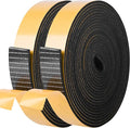 Kikerike Self Adhesive Foam Tape Weatherstrip 1in x 1/8in x 33Ft High Density Foam Insulation Strips Foam Seal Weather Stripping with Strong Adhesive for Door and Window Sound Isolation Soundproofing