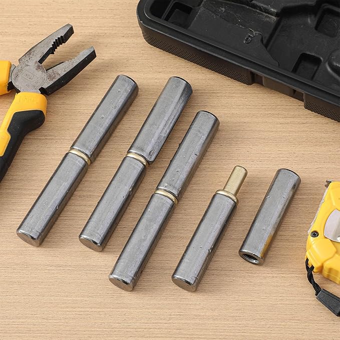 15 Pack 4-5/8" x 5/8" Weld on Bullet Hinges BBQ Smoker Weldable Barrel Hinges Heavy Duty Carbon Steel Detachable Gate Door Fittings for Swing Door Trailer Ramp
