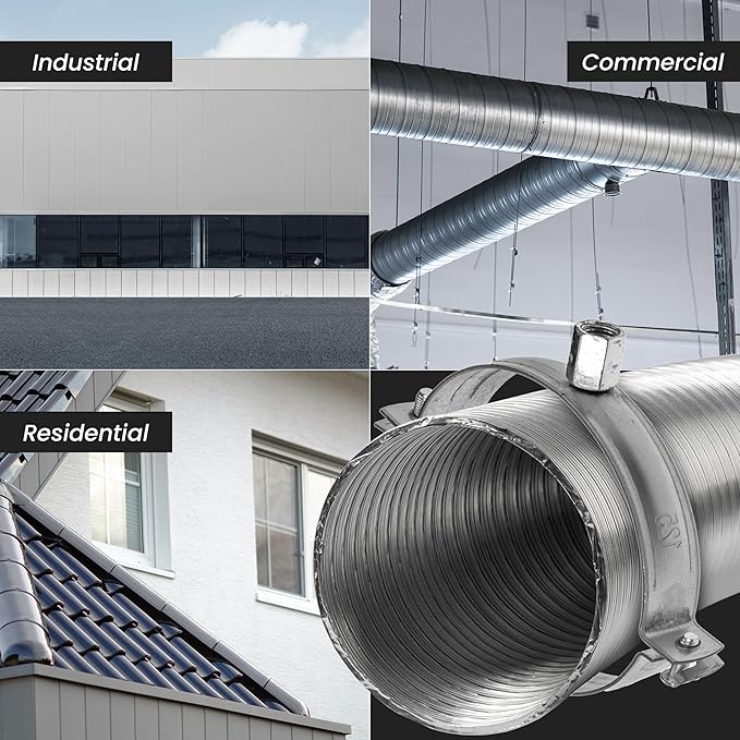 Repa Market 6.3" Inch Galvanized Pipe Hanger - Conduit Mounting Support - PVC Tube Brackets - Metal Pipe Clamps - Tube Wall Mounting Bracket Clamp Holder - 6in Pipe Clamp Fittings
