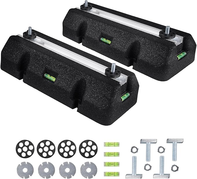 Floor Mounting Base Kit Mini Split Air Conditioning Systems, Heavy-Duty Condenser Pad for AC Condensers Heat Pump System, Rubber Anti-Vibration Pads Outside 1500lbs 9000-18000BTU