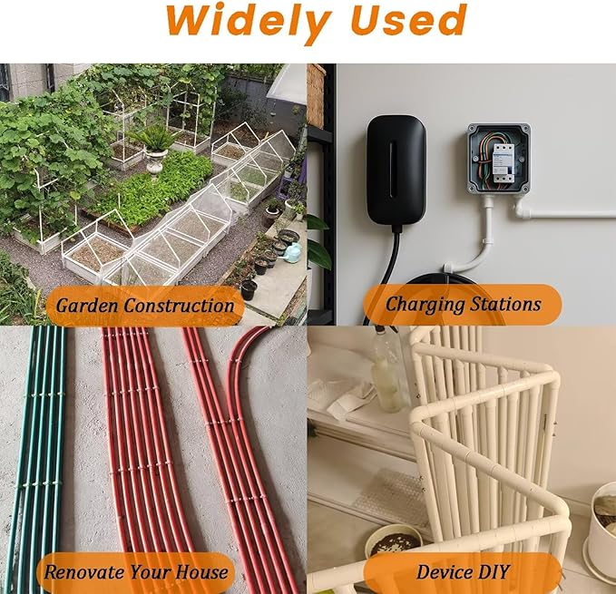 40mm/1.57" (30 PCS) U-Shaped PVC Pipe Clamps (White), Hose Hanger Support, High Strength for Home Plumbing, TV Trays, Water Supply, Garden Tubing, PEX, UV Resistant, fit for 1-1/4" PVC Pipe Sch40