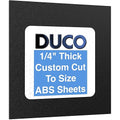 Duco USA-Made Custom Cut to Size ABS Plastic Sheets 1/4 Inch Thick - Black, Heat Moldable, Rigid, Thermoplastic ABS Boards - 1/4 Plastic Sheets for DIY Home Decor, Automotive, & Structural Crafts