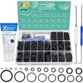 1140 Pcs 21 Size Faucet O-Ring Assortment Kit with Food Grade Silicone Grease Lubricating for Pressure Washer Rubber Oring Plumbers Seal Repair