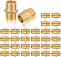 30-PCs HeSun Brass Hex Nipple Pipe Fitting, 1/2" NPT Male x 1/2" NPT Male Nipple Pipe Adapter(NPT013-30)